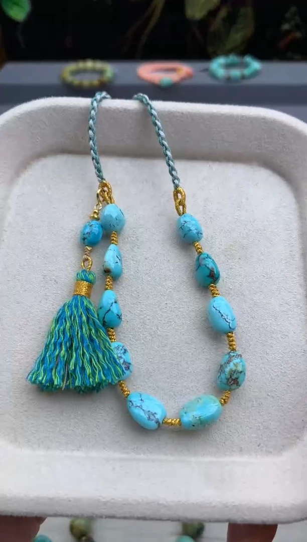 未镶嵌绿松石锁骨链茜.Z140