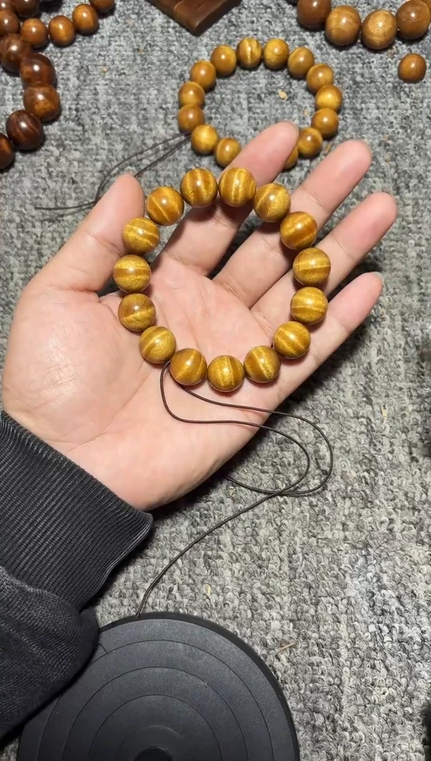 金丝楠手串/手链枯木老料1.5水波纹268