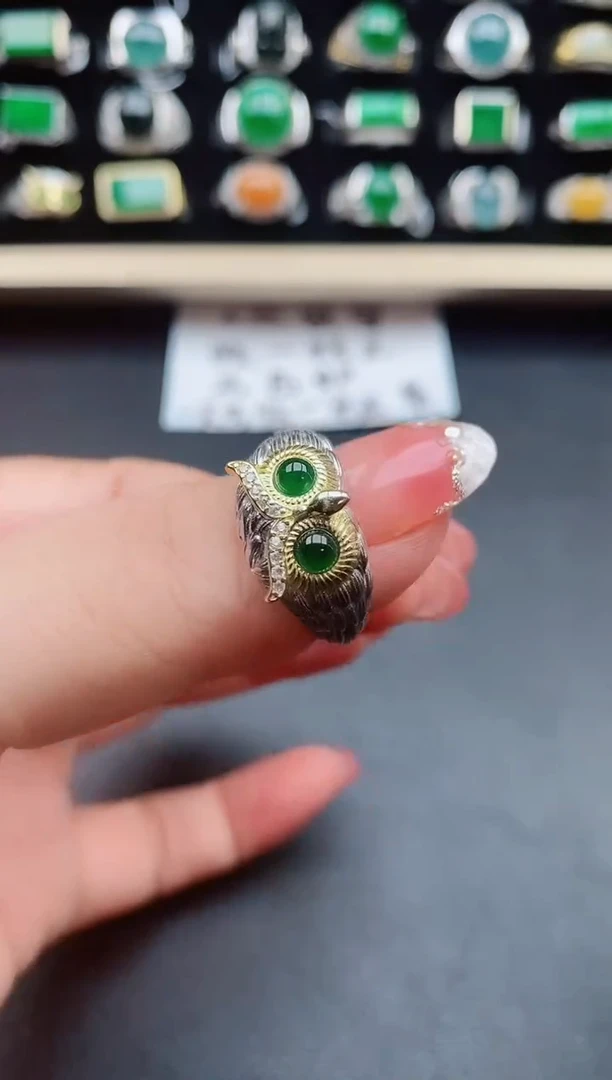 【闪购商品】翡翠戒指银S925镶嵌1212