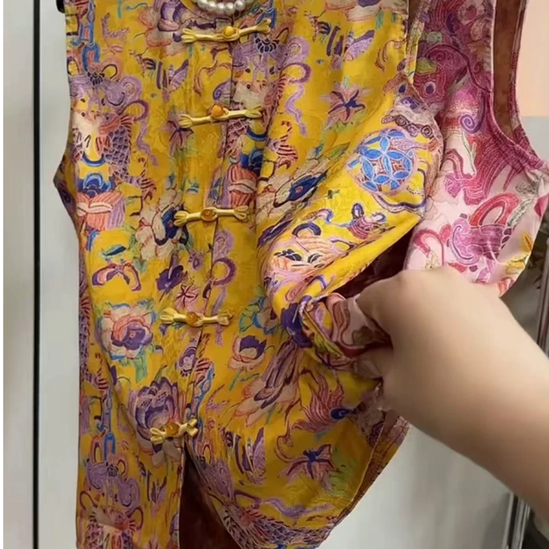 恒鑫安【双喜锦鲤】新中式盘扣马夹