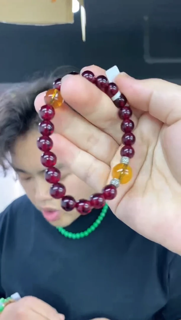 手链血珀未镶嵌多样性发其一颜色微差