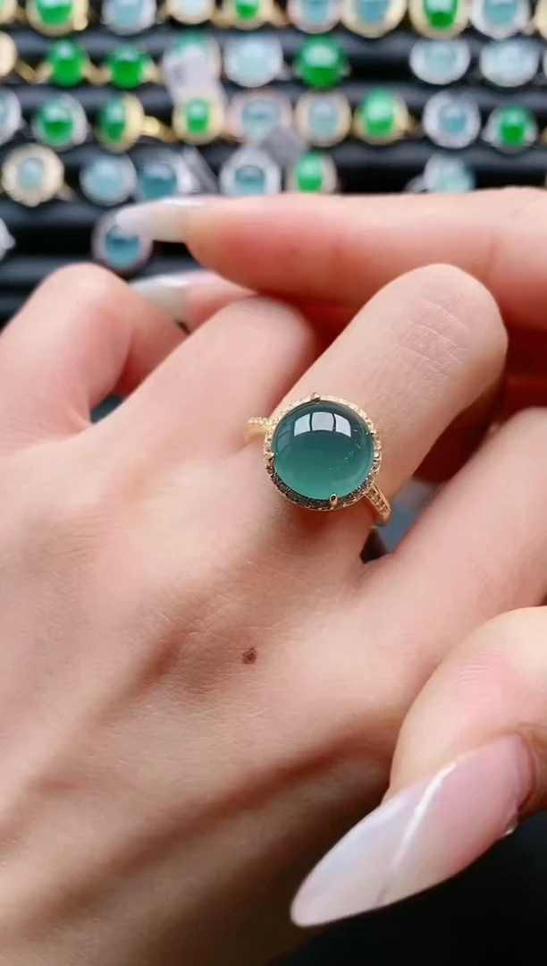 【闪购商品】翡翠戒指银S925镶嵌11111