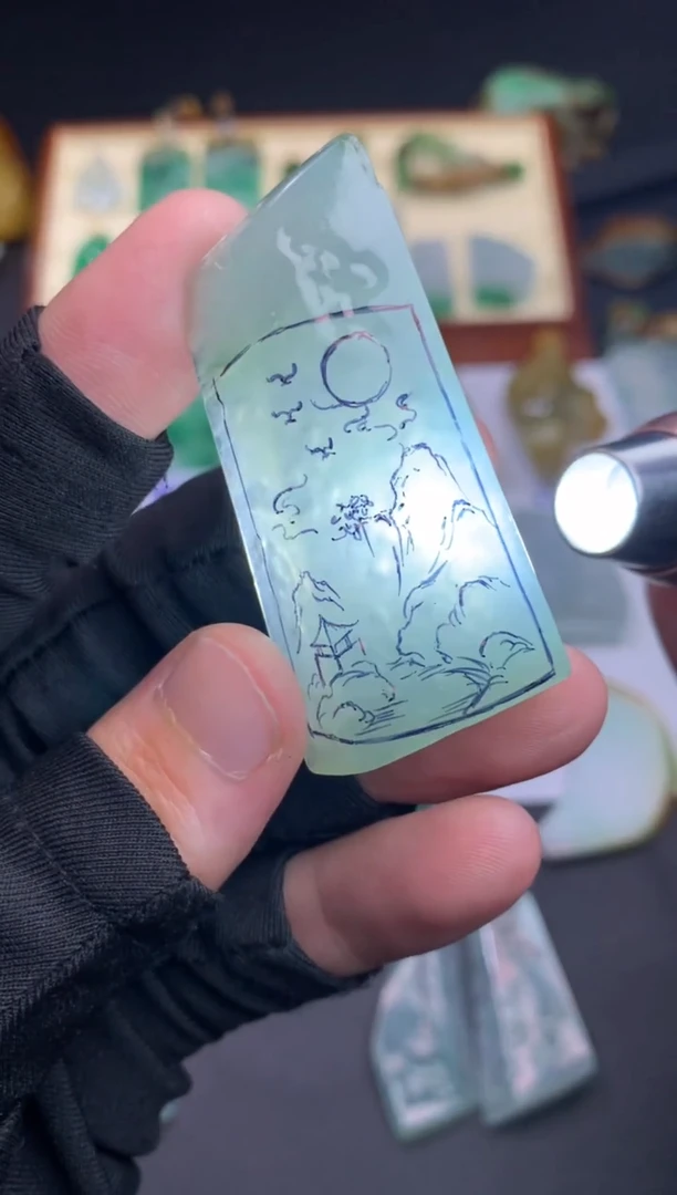 定制翡翠未镶嵌天然翡翠裸石 （含工费）