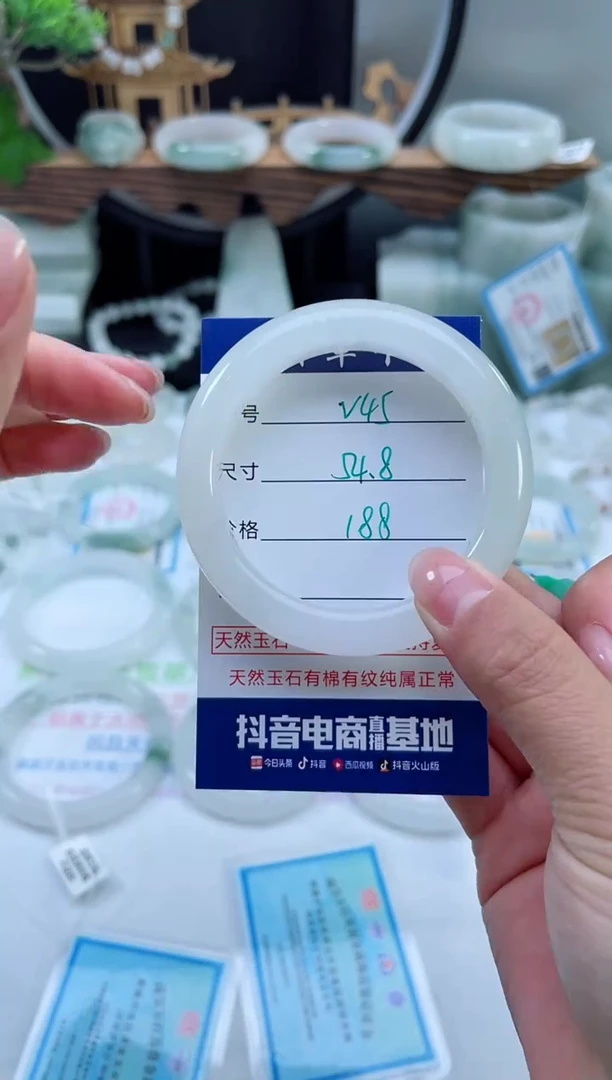 未镶嵌手镯石英质玉（天山翠）45