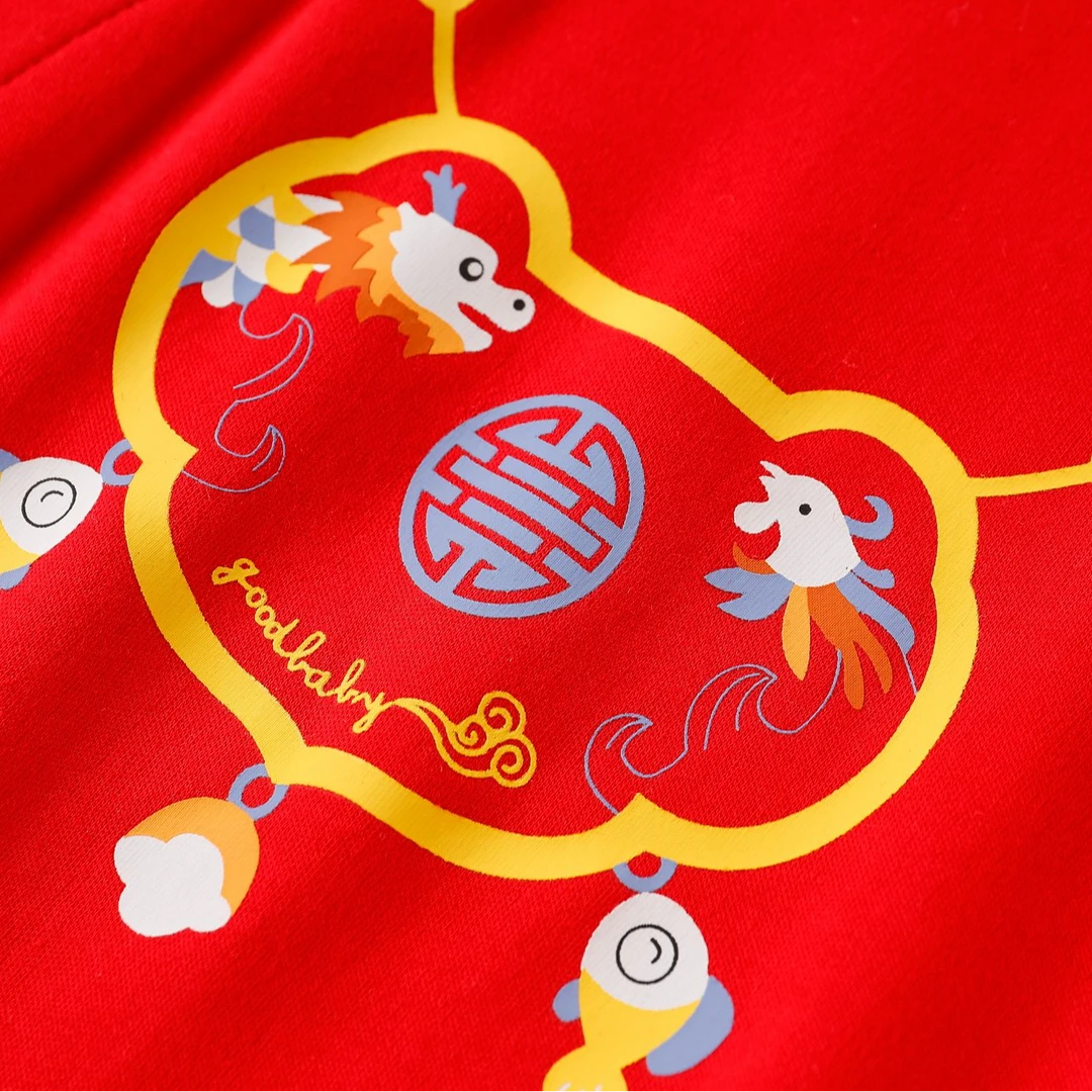 孩子家秋冬周岁礼服连体衣百岁宴年服春秋中国风满月衣服