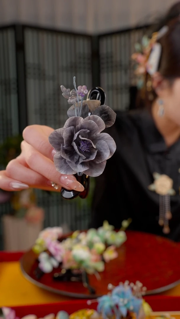 刺绣非遗苏绣绒花