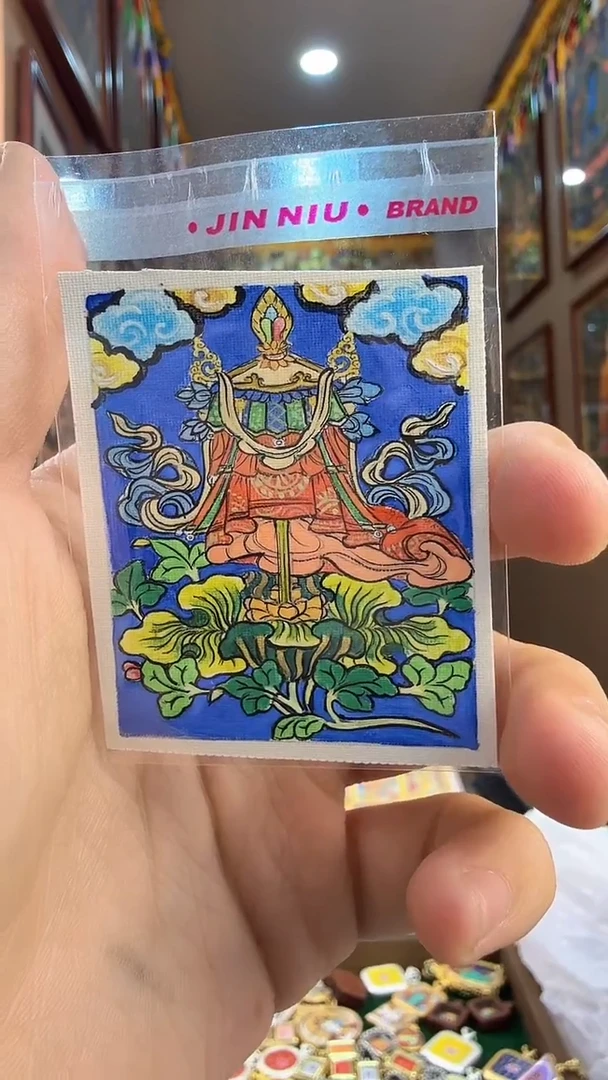 吊坠宝伞-纯手绘唐卡