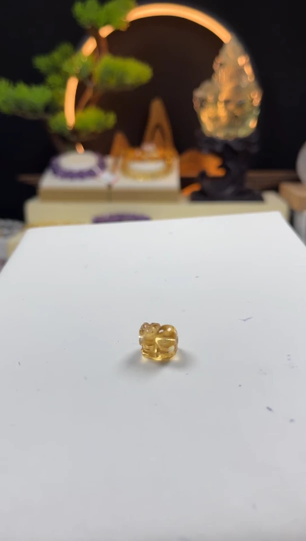 未镶嵌手链黄晶如***远天然黄水晶貔貅单珠8mm