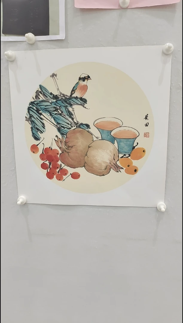 书法李贵田 写意花鸟 1.6平尺