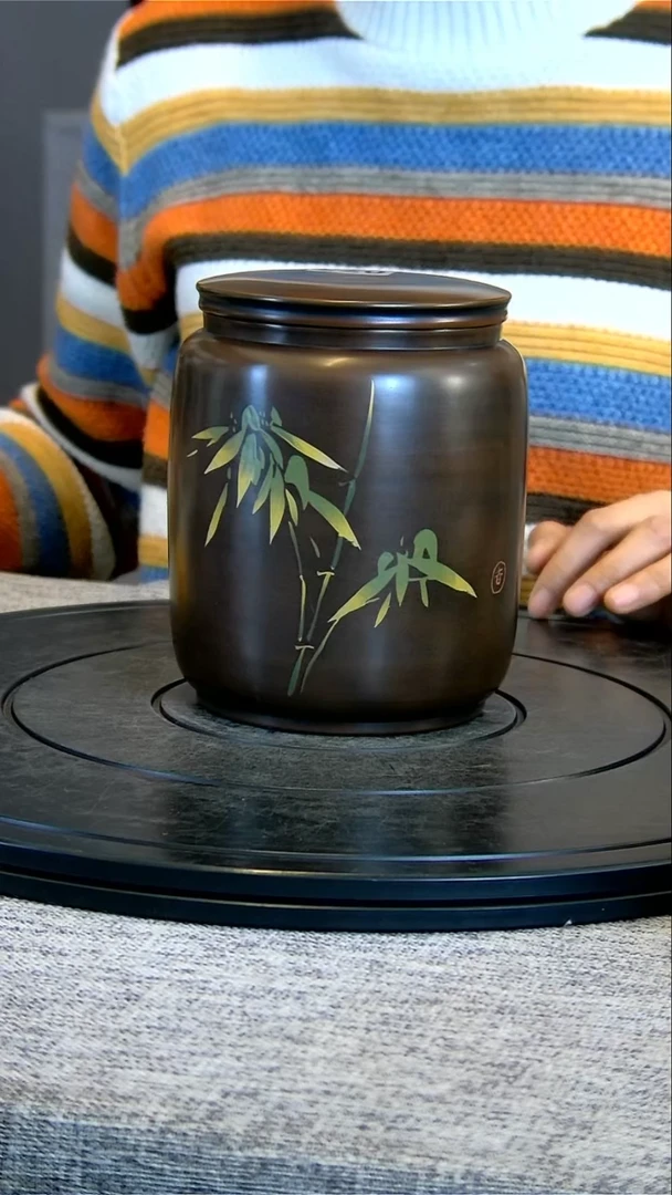 【闪购商品】建水全手工紫陶茶罐精磨073