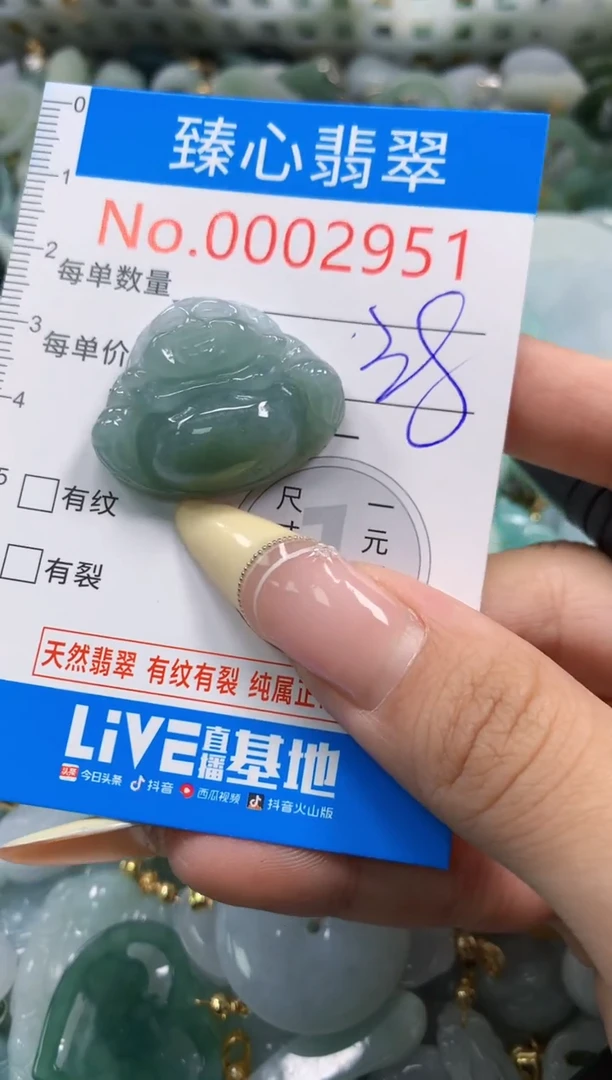 翡翠未镶嵌颈饰含绳0002951