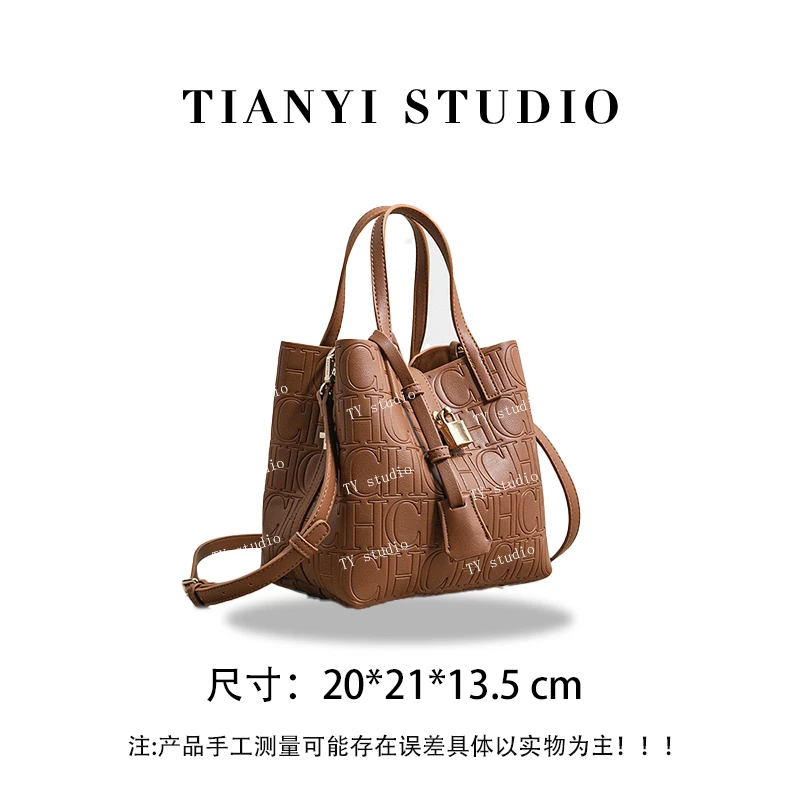 【TY】SK-83076-金棕色 轻奢高级韩版单肩潮流时尚简约女包