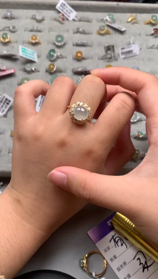 银S925镶嵌戒指翡翠21