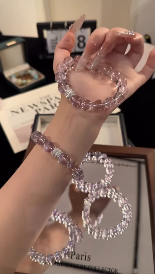 水晶手链合金紫水晶x2078