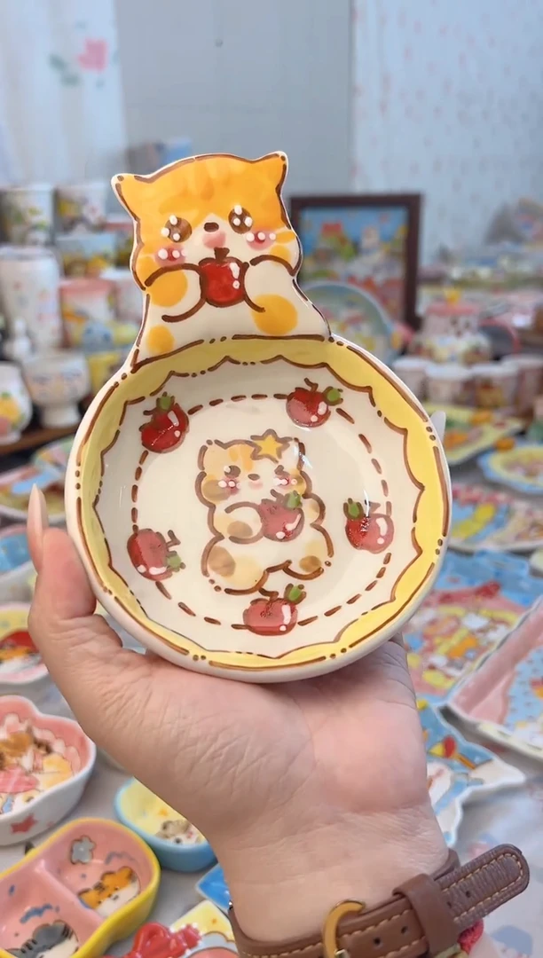 摆件陶景德镇陶瓷手绘微瑕