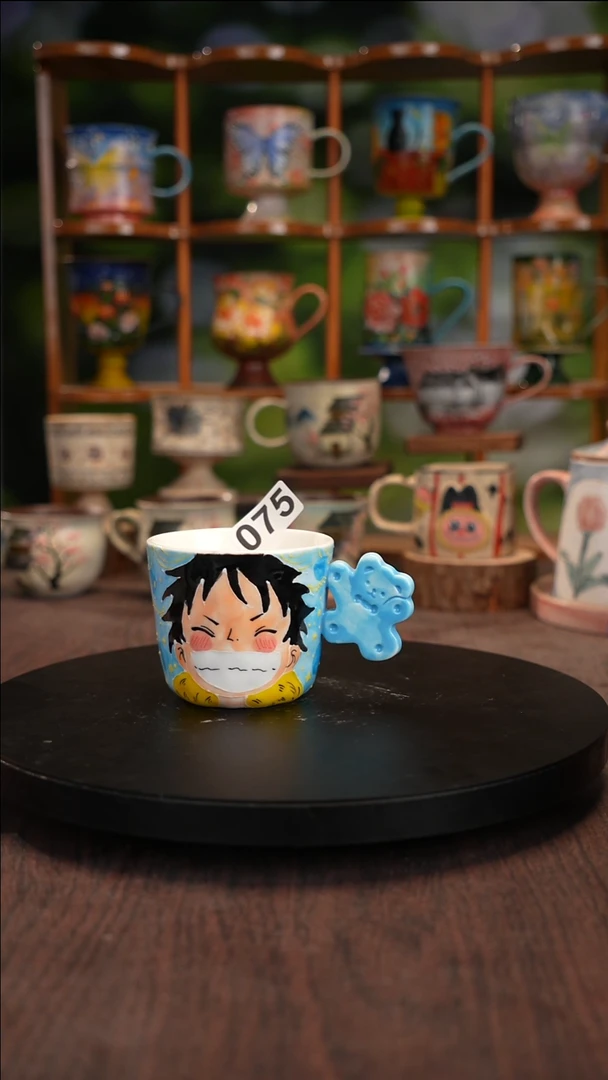 景德镇釉下手绘陶瓷咖啡杯