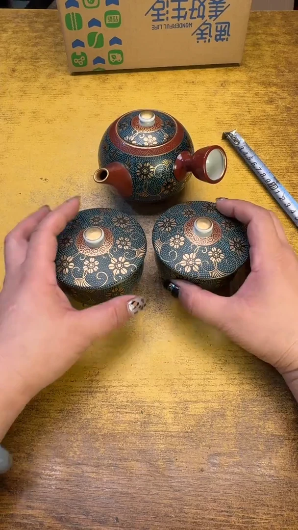 瓷器瓷器瑕疵破破36一壶俩杯
