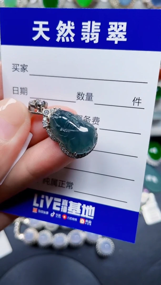 颈饰银S925镶嵌翡翠199
