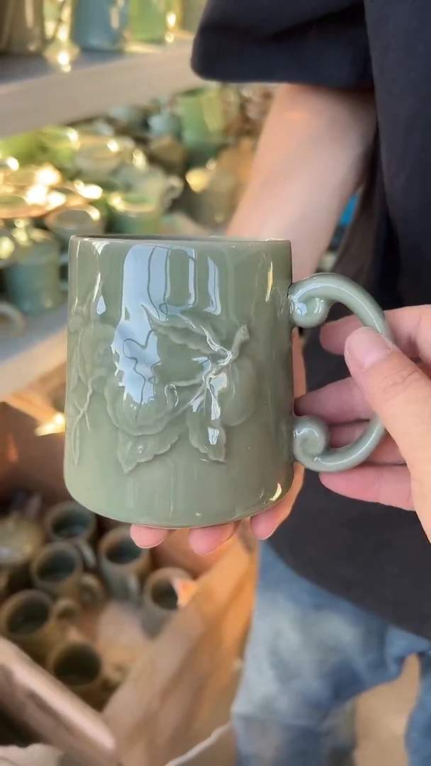 龙泉云间青瓷小米茶器
