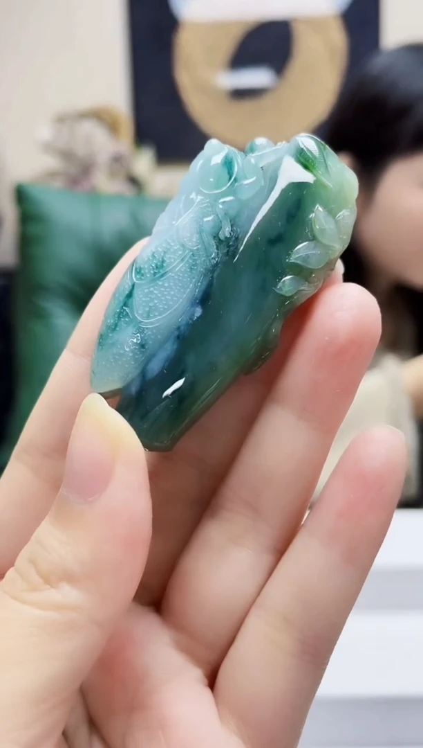 未镶嵌定制翡翠雾**花吊坠223