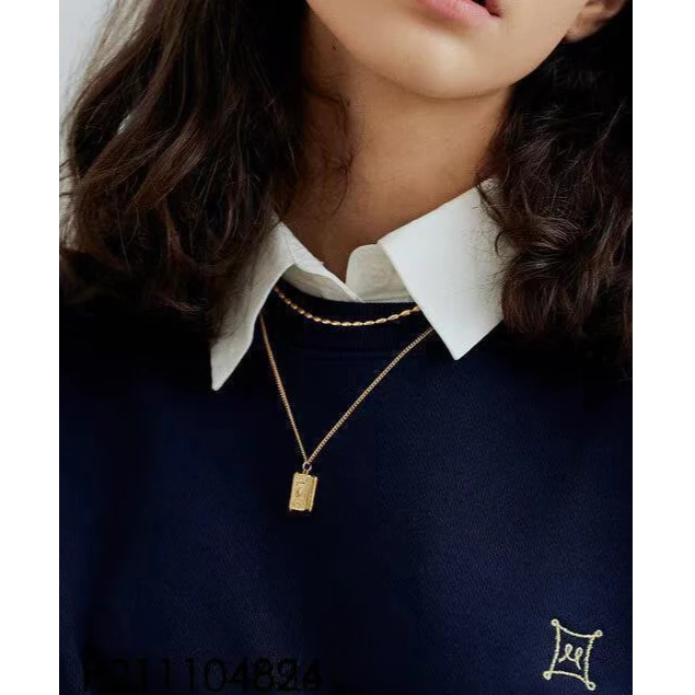 全新未使用  小花佳珊TP008622设计师品牌 mj 项链 两件套03合金