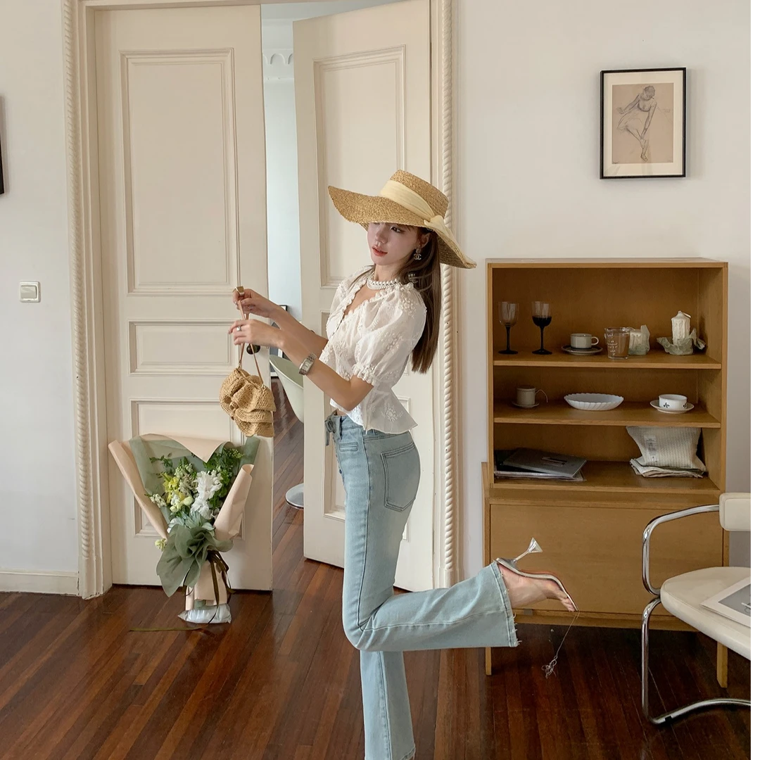 轮D 1【甜日梦】水溶花边 立体花朵刺绣轻法小衫