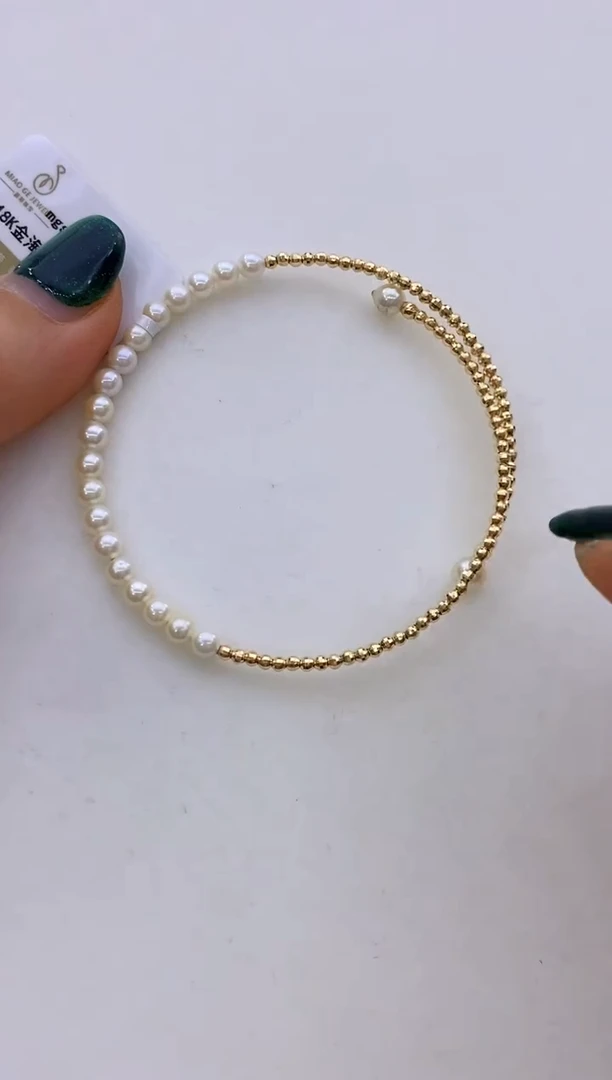 【闪购商品】海水珍珠手镯18K金镶嵌70
