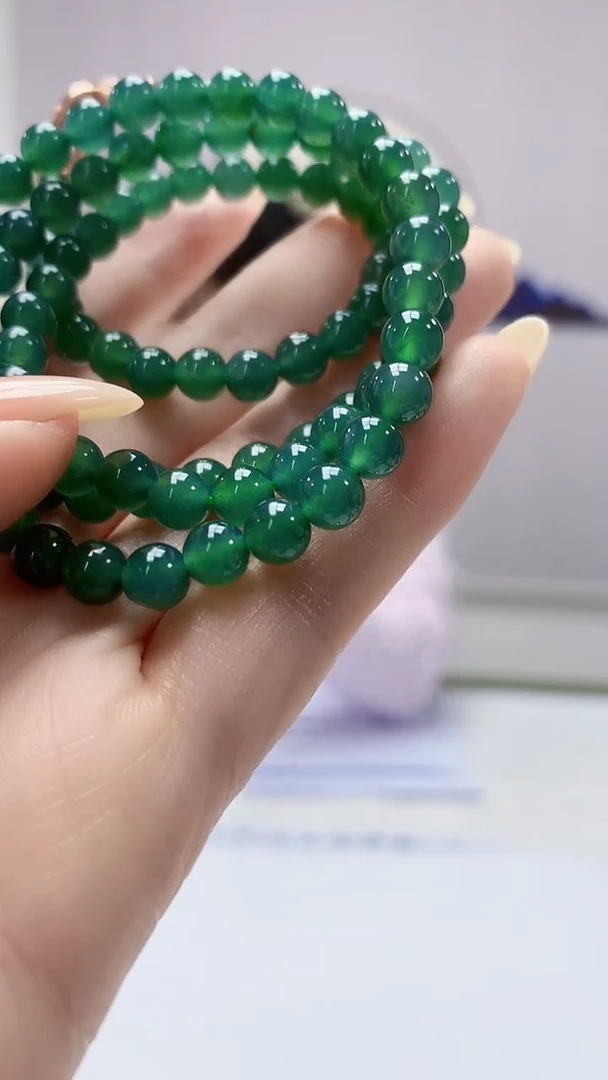 【闪购商品】定制翡翠未镶嵌4902DD-毛货珠链71