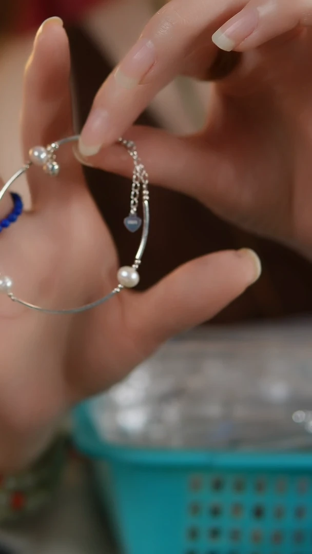 水晶手链银S925镶嵌手链