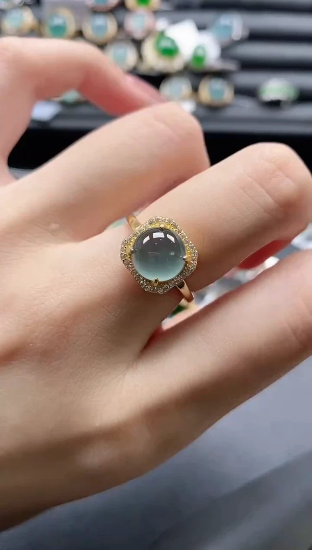 【闪购商品】翡翠戒指银S925镶嵌1111