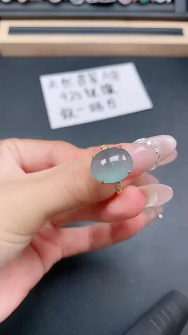 银S925镶嵌戒指翡翠1111