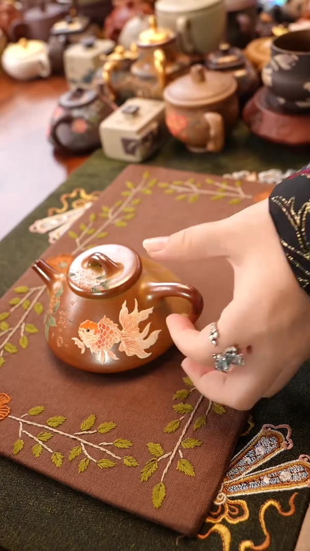 茶壶紫砂子冶石瓢