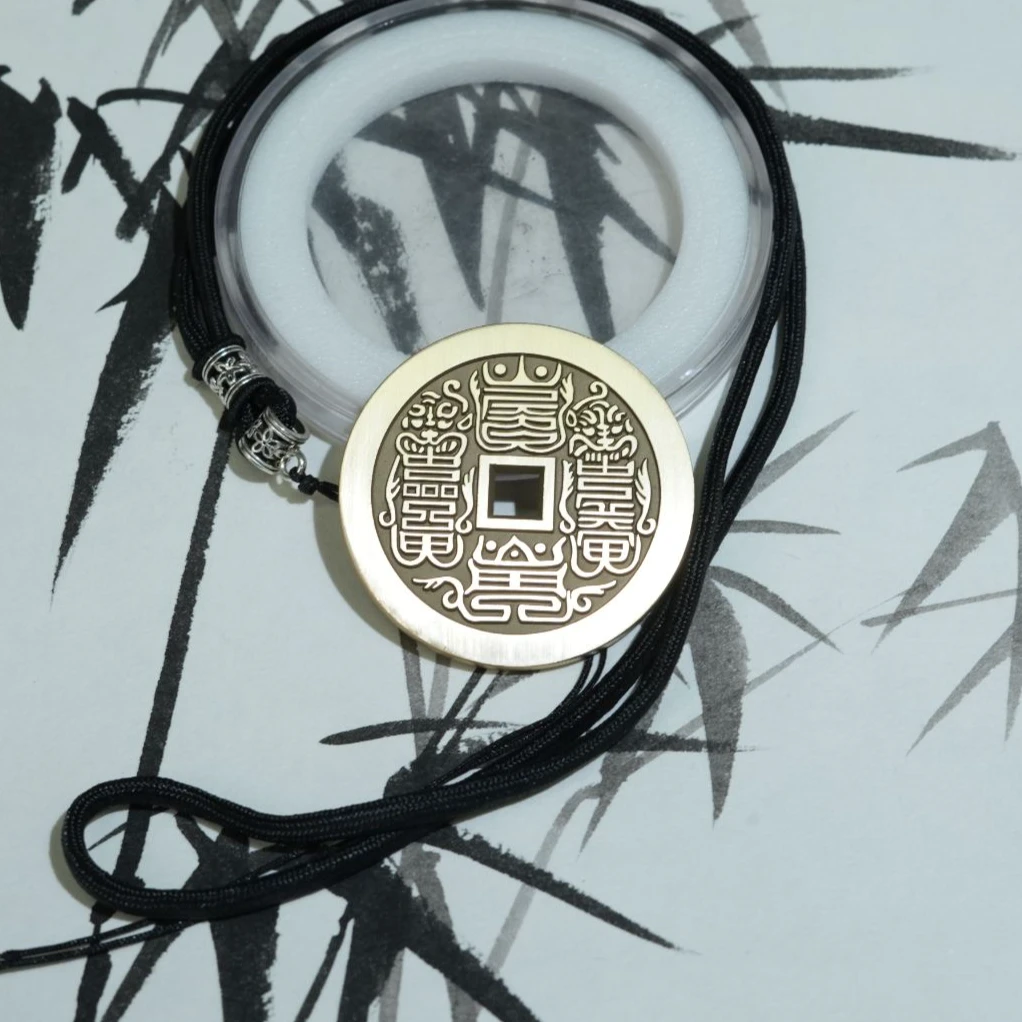 紫薇讳原铜光雕母民俗花钱非遗工艺品保真老铜