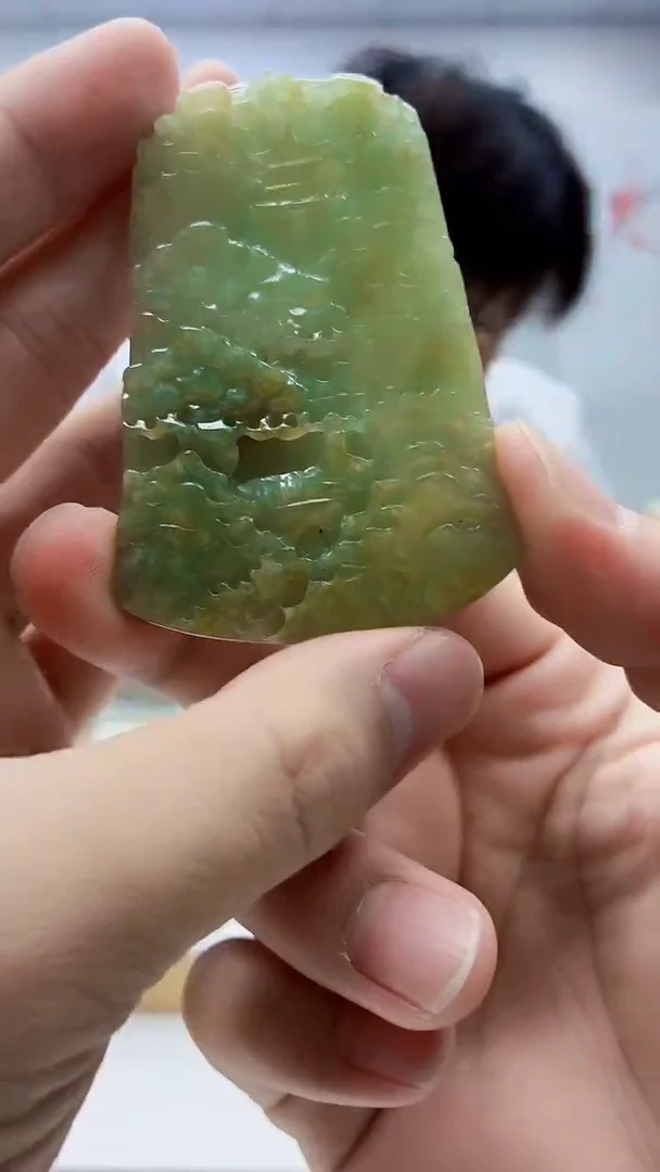 未镶嵌定制翡翠5145bb-毛货挂件11