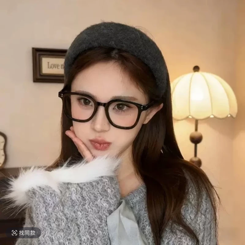 小绒毛！超厚实！轻奢高级感小熊感细毛高颅顶加宽秋冬氛围感发箍