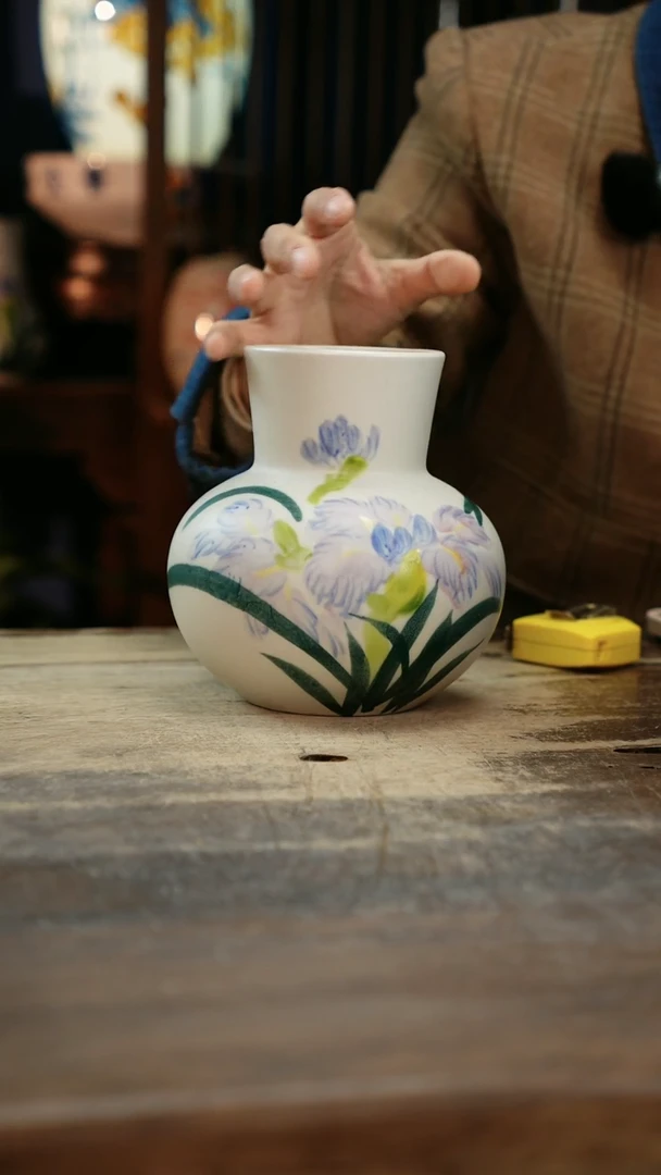 【闪购商品】瓷片景德镇纯手工釉下彩精品花瓶