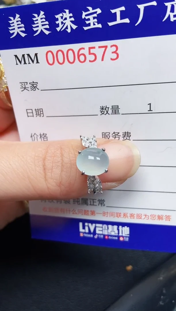 翡翠银S925镶嵌颈饰6573