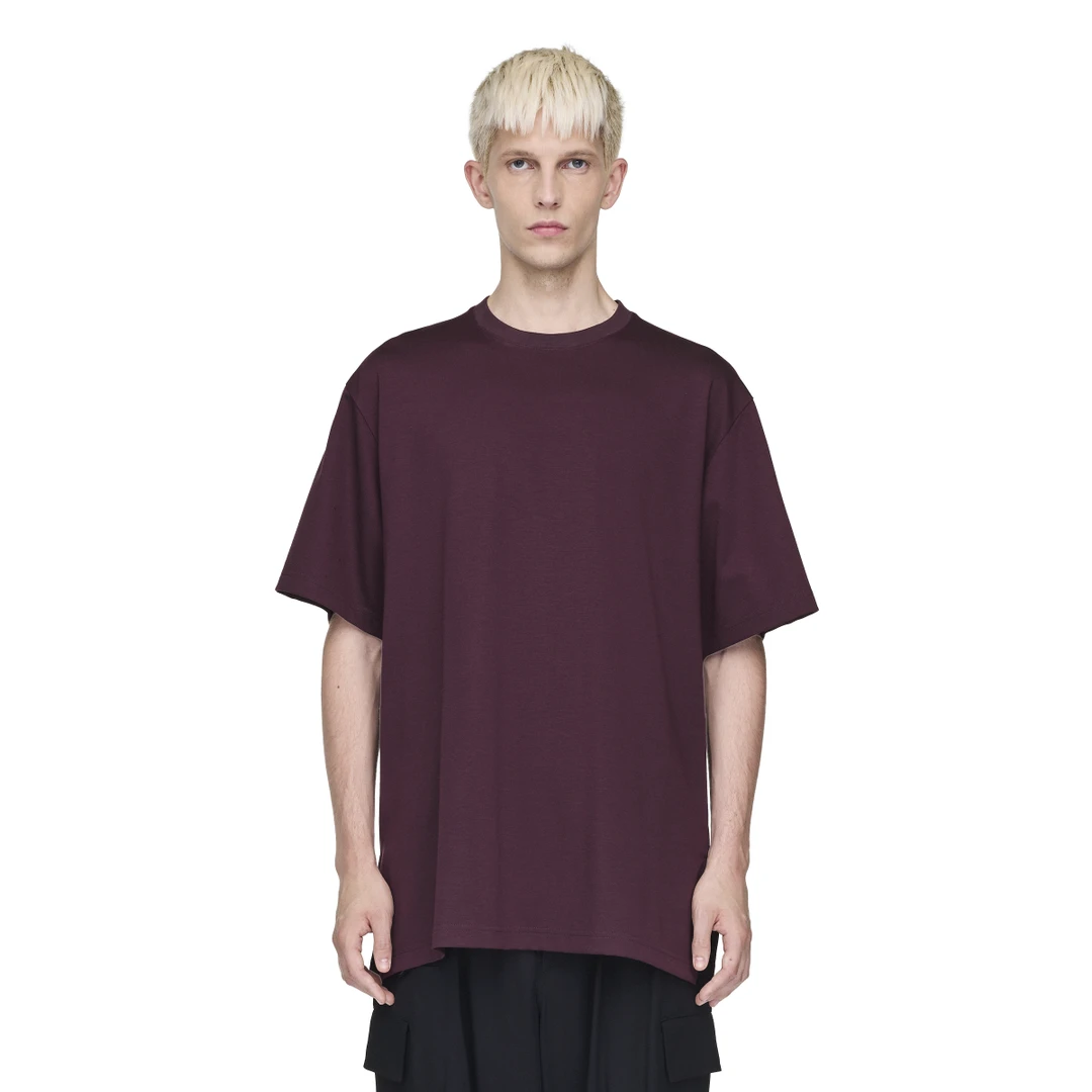 Y-3/Y-3（53-JY8162）暗紫色宽松款垂顺时尚运动T恤