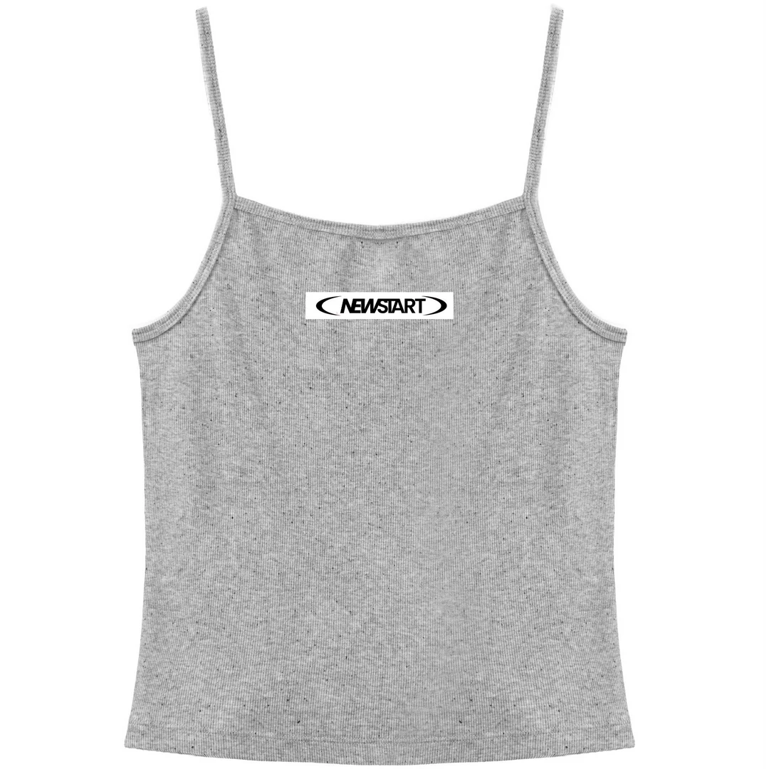 辣妹吊带背心细肩带灰色休闲百搭款