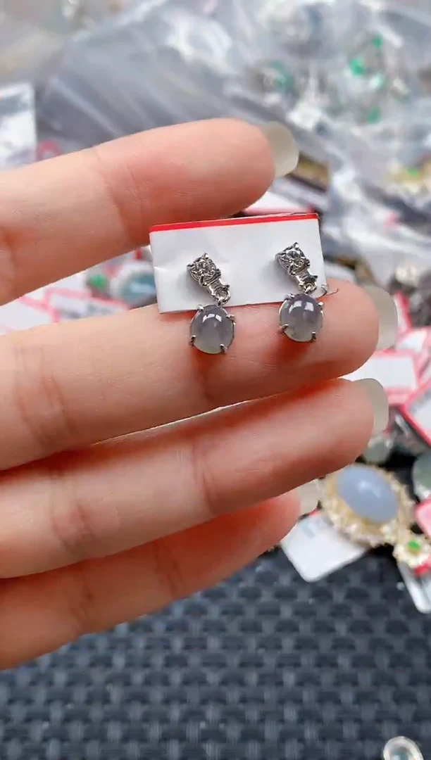 银S925镶嵌戒指翡翠天然A货缅甸翡翠