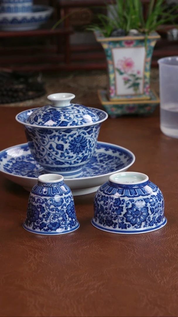 景德镇高端茶器珍*手绘陶瓷手工茶具