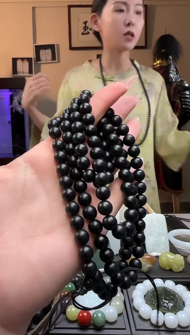 【闪购商品】和田玉青玉圆珠未镶嵌长链