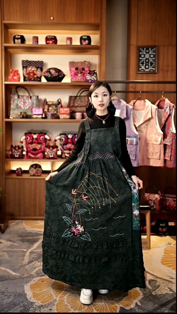 刺绣私人定制苗族手工衣服Z9574