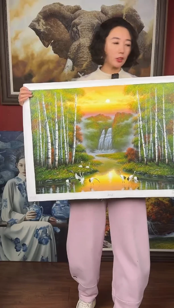 油画【43号】约50*70cm丨朝鲜原创纯手绘孤品油画丨顺丰包邮
