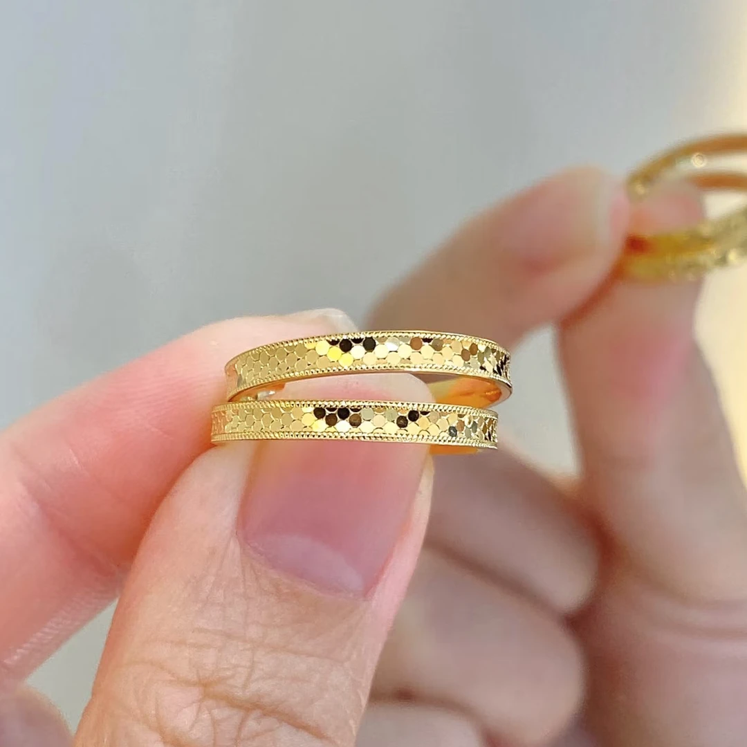 足金999龙鳞戒指简单百搭款