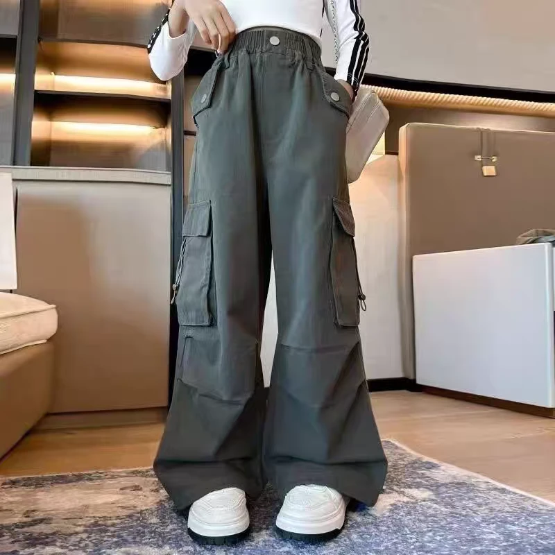 26015高端专享女宝秋季工装裤灰色（永久仓库）