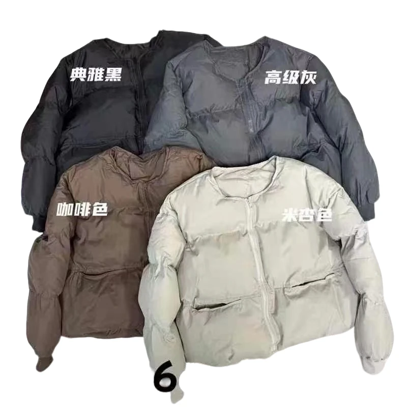 2024冬季新款韩版 设计感加厚保暖高级感圆领面包棉服