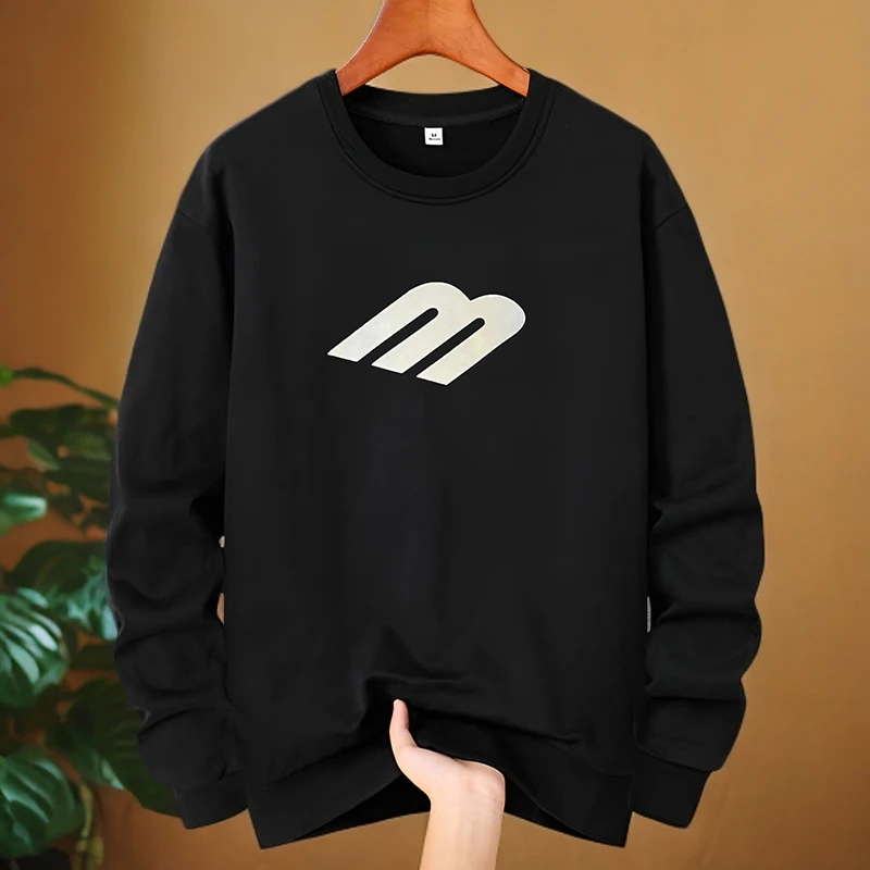 【大码300斤可穿奢品】W2101磨毛印花加绒长袖卫衣打底