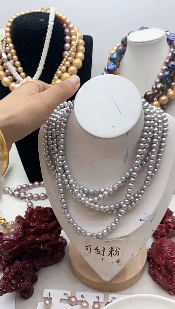 【闪购商品】淡水珍珠颈饰钛钢24