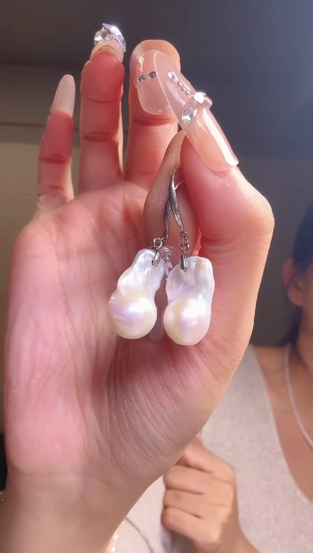 水晶摆件未镶嵌耳钩